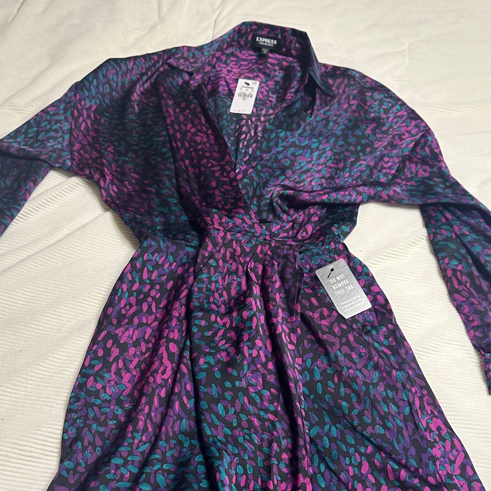 Express Multicolor Patterned Dress NWT - image 3